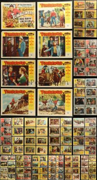 7s0402 LOT OF 166 COWBOY WESTERN LOBBY CARDS 1950s-1960s complete & incomplete sets!