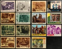 7s0501 LOT OF 15 COWBOY WESTERN LOBBY CARDS 1930s-1960s great scenes from several different movies!