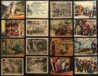 7s0499 LOT OF 16 KEN MAYNARD COWBOY WESTERN TRIMMED LOBBY CARDS 1920s-1930s great scenes!