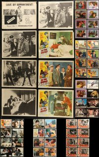 7s0458 LOT OF 66 LOBBY CARDS 1950s-1960s mostly incomplete sets from a variety of different movies!