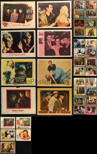7s0474 LOT OF 37 LOBBY CARDS 1930s-1960s great scenes from a variety of different movies!
