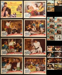 7s0477 LOT OF 34 LOBBY CARDS 1940s-1980s complete & incomplete sets from a variety of movies!