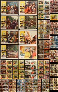 7s0396 LOT OF 217 1950S LOBBY CARDS 1950s incomplete sets from a variety of different movies!