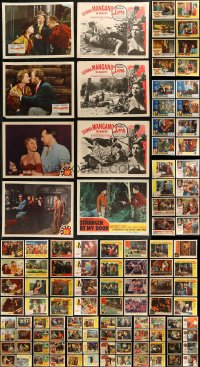 7s0405 LOT OF 154 1950S LOBBY CARDS 1950s incomplete sets from a variety of different movies!