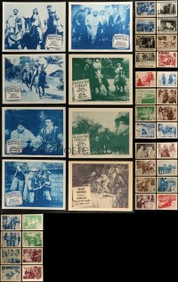 7s0469 LOT OF 42 1950S SERIAL LOBBY CARDS 1950s incomplete sets from a variety of different movies!