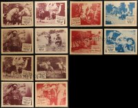 7s0507 LOT OF 12 RIDING WITH BUFFALO BILL SERIAL LOBBY CARDS 1954 scenes from several chapters!