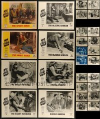 7s0487 LOT OF 28 MAN WITH THE STEEL WHIP SERIAL LOBBY CARDS 1954 scenes from several chapters!