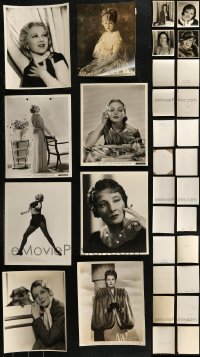7s0613 LOT OF 28 PORTRAIT 8X10 STILLS OF FEMALE STARS 1920s-1950s leading & supporting ladies