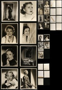 7s0623 LOT OF 21 PORTRAIT 8X10 STILLS OF FEMALE STARS 1930s-1950s leading & supporting ladies