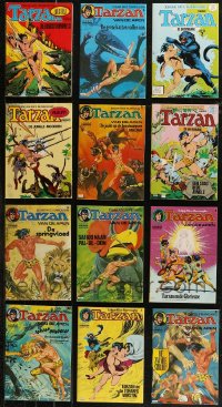 7s0300 LOT OF 2 FINNISH & 10 HUNGARIAN TARZAN COMIC BOOKS 1970s Edgar Rice Burroughs stories!