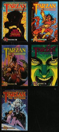 7s0288 LOT OF 5 TARZAN THE WARRIOR COMIC BOOKS 1992 Edgar Rice Burroughs stories, cool art!
