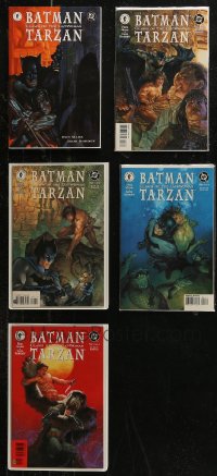 7s0291 LOT OF 5 BATMAN TARZAN COMIC BOOKS 2000 DC & Dark Horse crossover, Claws of the Cat-Woman!