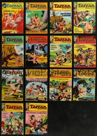 7s0277 LOT OF 14 SWEDISH TARZAN COMIC BOOKS 1972-1976 Edgar Rice Burroughs stories, cool cover art!