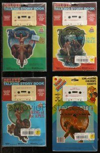7s0572 LOT OF 4 READ ALONG TARZAN BOOKS AND CASSETTES 1983-1984 see & hear Burroughs stories!