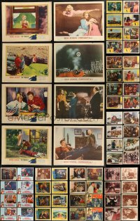 7s0453 LOT OF 72 LOBBY CARDS 1940s-1970s incomplete sets from a variety of different movies!