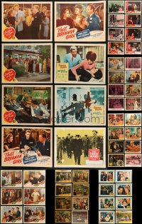 7s0446 LOT OF 78 LOBBY CARDS 1940s-1970s incomplete sets from a variety of different movies!