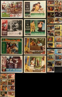 7s0473 LOT OF 39 HORROR LOBBY CARDS 1950s-1960s incomplete sets from a variety of scary movies!