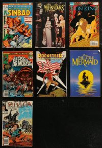 7s0286 LOT OF 7 COMIC BOOKS 1970s-1990s Sinbad, Munsters, Disney, Willow, Dr. Moreau & more!