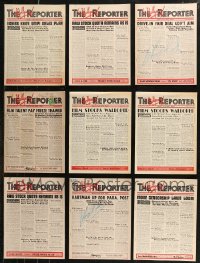 7s0528 LOT OF 9 HOLLYWOOD REPORTER EXHIBITOR MAGAZINES 1938-1951 articles for theater owners!
