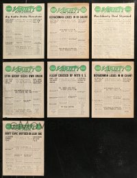 7s0530 LOT OF 7 DAILY VARIETY EXHIBITOR MAGAZINES 1938-1947 cool images & articles for theater owners!