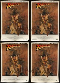 7s0114 LOT OF 6 UNFOLDED RAIDERS OF THE LOST ARK 17X24 SPECIAL POSTERS 1981 Richard Amsel art!