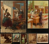 7s0009 LOT OF 7 UNFOLDED MISCELLANEOUS PRINTS 1860s-1920s great art from over a century ago!