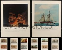 7s0109 LOT OF 20 UNFOLDED U.S. NAVY HISTORY 16X20 SPECIAL POSTERS 1960s great military art!