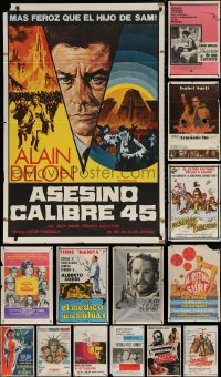 7s0170 LOT OF 14 FOLDED ARGENTINEAN POSTERS 1950s-1970s great images from a variety of movies!