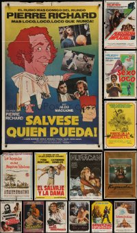 7s0165 LOT OF 19 FOLDED ARGENTINEAN POSTERS 1960s-1980s great images from a variety of movies!
