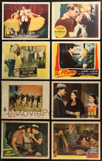 7s0497 LOT OF 17 LOBBY CARDS 1930s-1950s great scenes from a variety of different movies!