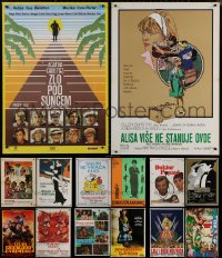 7s0125 LOT OF 16 FORMERLY FOLDED YUGOSLAVIAN POSTERS 1970s-1980s a variety of cool movie images!