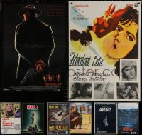7s0127 LOT OF 14 FORMERLY FOLDED YUGOSLAVIAN POSTERS 1950s-1990s a variety of cool movie images!