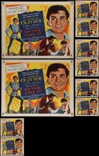 7s0123 LOT OF 16 UNFOLDED AS YOU LIKE IT R49 HALF-SHEETS R1949 Laurence Olivier & Shakespeare!