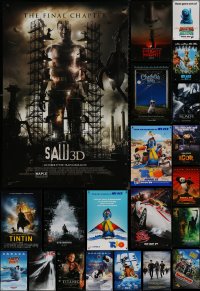 7s0735 LOT OF 24 UNFOLDED MOSTLY DOUBLE-SIDED 27X40 ONE-SHEETS 2000s-2010s cool movie images!