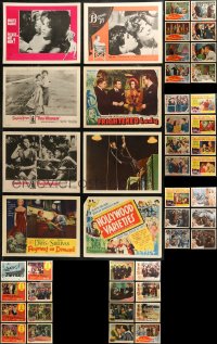 7s0462 LOT OF 62 LOBBY CARDS 1940s-1960s incomplete sets from a variety of different movies!