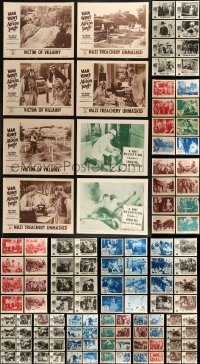 7s0412 LOT OF 136 SERIAL RE-RELEASE LOBBY CARDS R1940s-1950s complete & incomplete sets!
