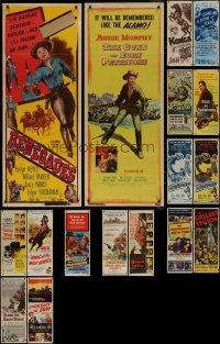 7s0144 LOT OF 17 FORMERLY FOLDED COWBOY WESTERN INSERTS 1940s-1950s great movie images!