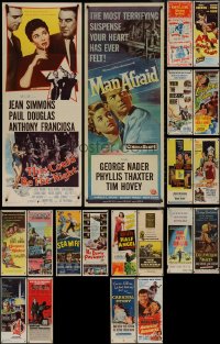 7s0139 LOT OF 20 FORMERLY FOLDED INSERTS 1950s-1960s great images from a variety of movies!
