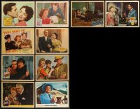 7s0515 LOT OF 10 1940S-50S CLOSE-UP PORTRAIT LOBBY CARDS 1940s-1950s great movie scenes!