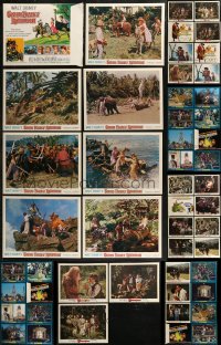 7s0435 LOT OF 99 WALT DISNEY LOBBY CARDS 1970s complete & incomplete sets from live action movies!