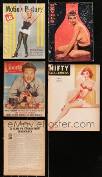 7s0553 LOT OF 5 MAGAZINES 1940s-1960s Motion Picture, Liberty, Revels, Nifty Gags & Cartoons!