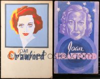7s0002 LOT OF 2 LOCAL THEATER JOAN CRAWFORD SPECIAL POSTERS 1930s-1940s cool different art!