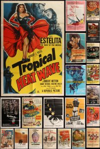 7s0364 LOT OF 25 FOLDED ONE-SHEETS 1940s-2000s great images from a variety of different movies!