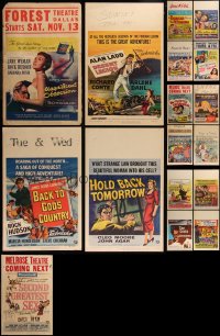 7s0037 LOT OF 17 UNIVERSAL WINDOW CARDS 1950s great images from a variety of different movies!