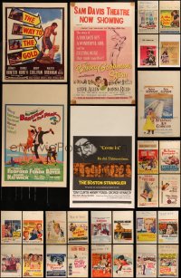 7s0035 LOT OF 33 WINDOW CARDS 1950s-1960s great images from a variety of different movies!