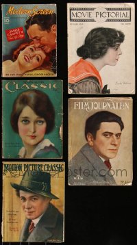 7s0552 LOT OF 5 MOVIE MAGAZINES 1915-1937 filled with great images & articles!