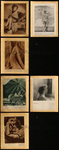 7s0225 LOT OF 6 CLARA BOW MAGAZINE PAGES 1930s great images of the sexy Hollywood actress!