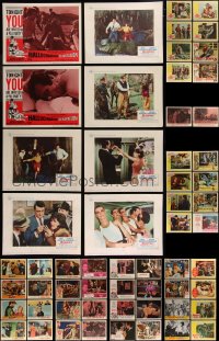 7s0448 LOT OF 74 1960S LOBBY CARDS 1960s incomplete sets from a variety of different movies!
