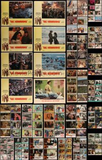7s0410 LOT OF 148 LOBBY CARDS 1960s-1970s mostly incomplete sets from a variety of movies!