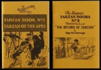 7s0580 LOT OF 2 TARZAN ILLUSTRATED SOFTCOVER BOOKS 1967-1968 reprints of 1929 and 1930 books!